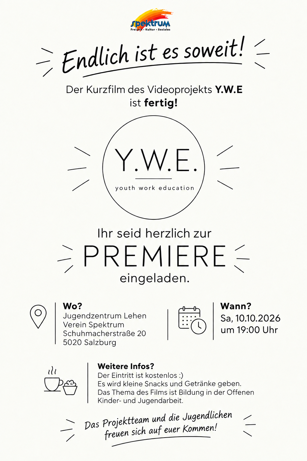 Youth. Work. Education! — Filmpremiere am 10. Oktober